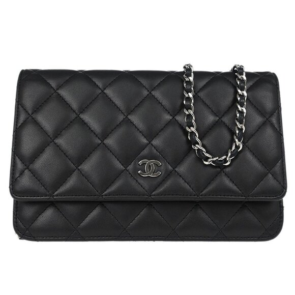 Chanel Black Lambskin Classic WOC Shoulder Wallet Bag 194119 - Picture 1 of 9